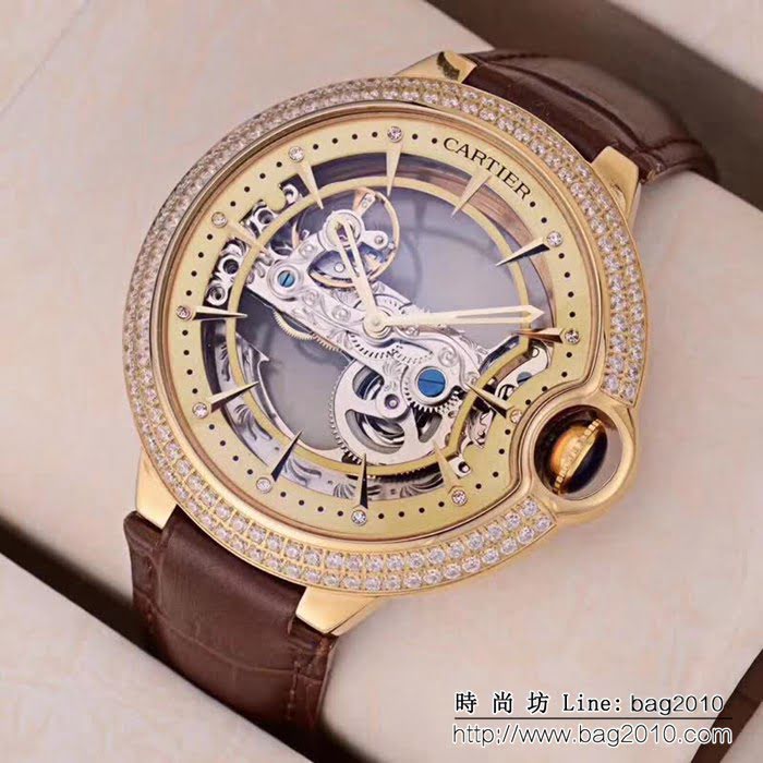 CARTIER卡地亞 最新鏤空 精品男士腕表 WSS0350